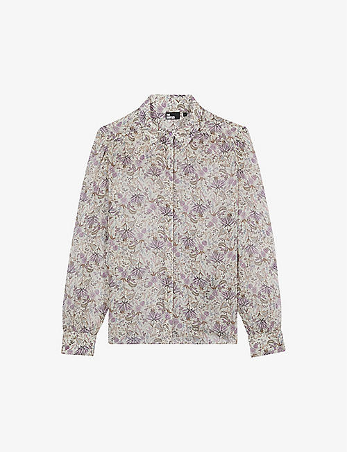 THE KOOPLES: Floral-print woven shirt