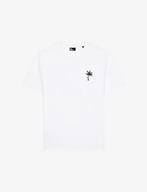 THE KOOPLES: Palm tree-embroidered cotton T-shirt