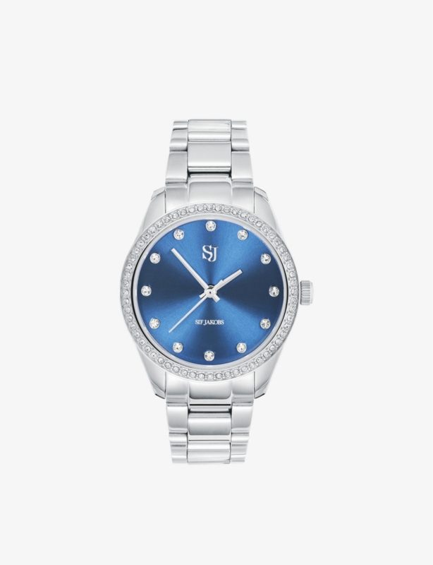 Valeria stainless-steel and zirconia quartz watch