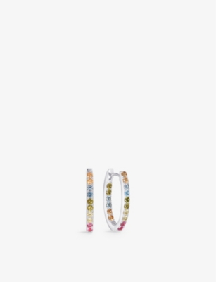 SIF JAKOBS: Livigno sterling-silver and zirconia hoop earrings