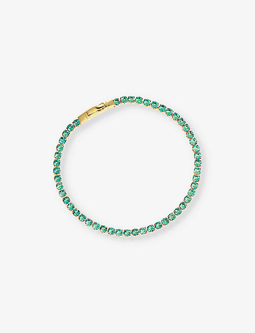 SIF JAKOBS: Ellera 18ct gold-plated sterling-silver and zirconia bracelet