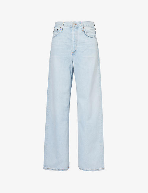 AGOLDE: Low Slung straight-leg mid-rise jeans