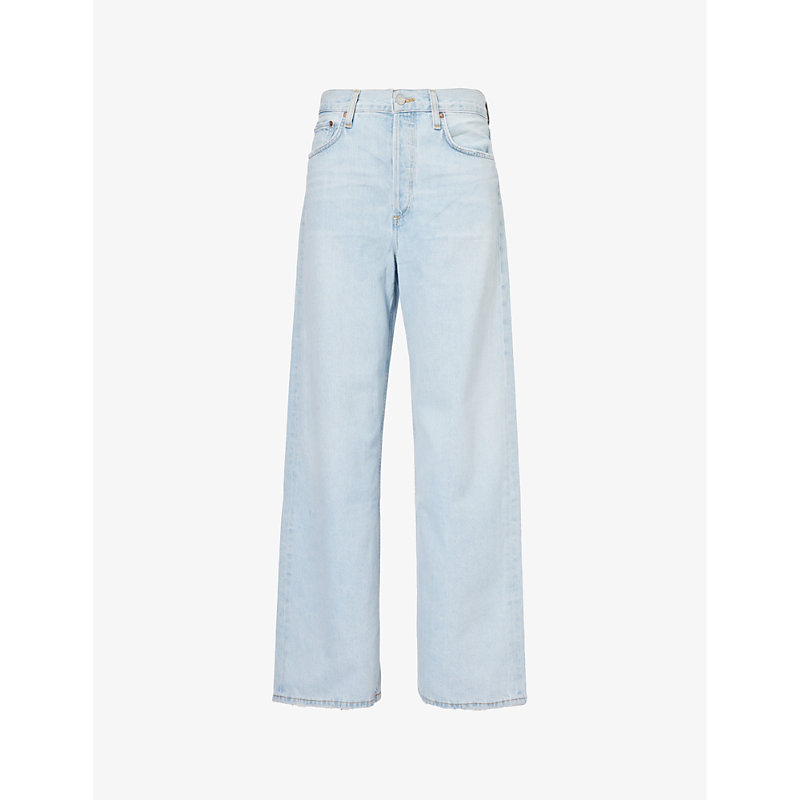 Shop Agolde Women's Fragment Low Slung Straight-leg Mid-rise Jeans