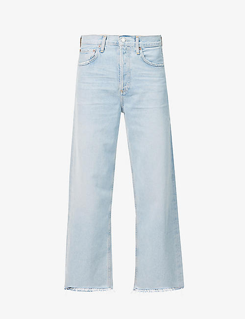AGOLDE: Ren wide-leg high-rise recycled jeans