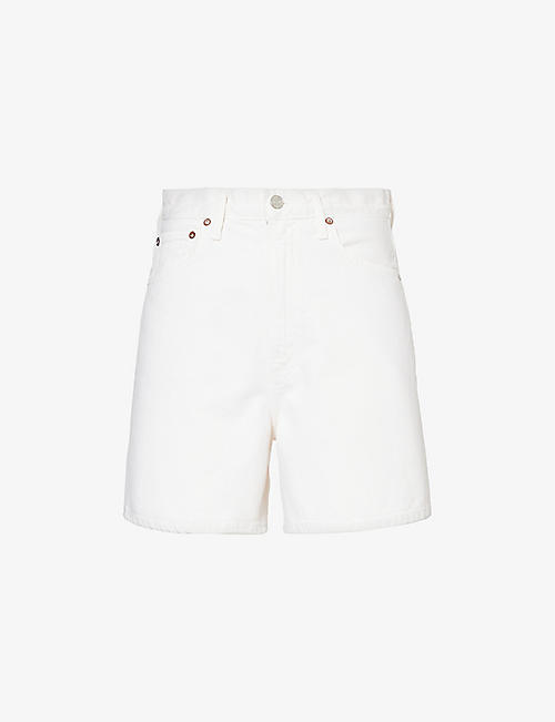 AGOLDE: Stella high-rise organic-cotton denim shorts