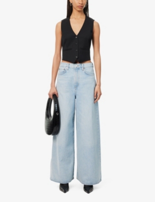 Shop Agolde Womens Encounter Nolan Wide-leg High-rise Jeans