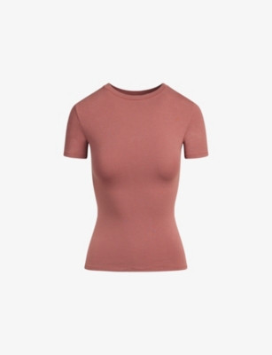 SKIMS: Short-sleeved slim-fit stretch-cotton T-shirt
