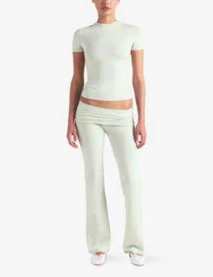 SKIMS: Short-sleeved slim-fit stretch-cotton T-shirt