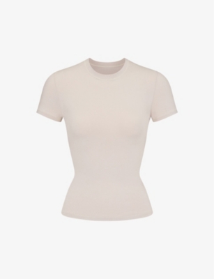SKIMS: Short-sleeved slim-fit stretch-cotton T-shirt
