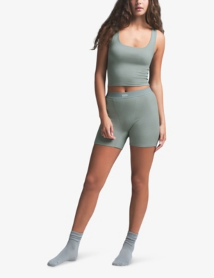 SKIMS: Ribbed Scoop-Neck Pack of Three Cotton-Jersey Tank Tops