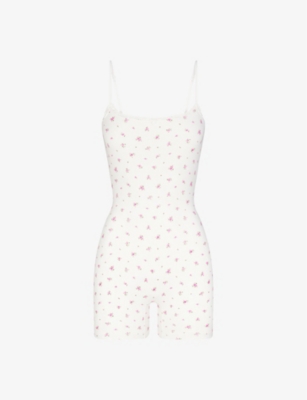 SKIMS: Soft Lounge floral-print sleeveless stretch-woven body
