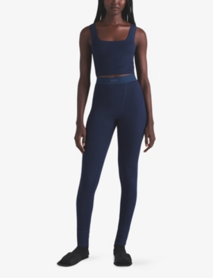 SKIMS: Ribbed Scoop-Neck Cotton-Jersey Tank Top