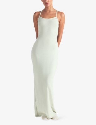SKIMS: Cotton Rib scoop-neck stretch-cotton maxi dress