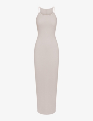 SKIMS: Cotton Rib scoop-neck stretch-cotton maxi dress
