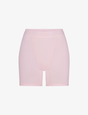 SKIMS: Ribbed High-Rise Cotton-Jersey Boxers