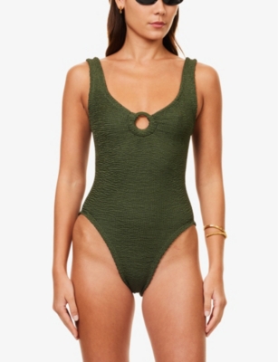Celine plunge-neck swimsuit