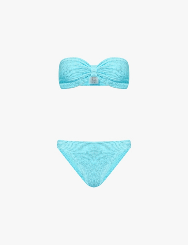 Jean striped bikini set