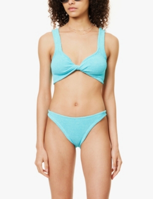 HUNZA G: Juno crinkled bikini set
