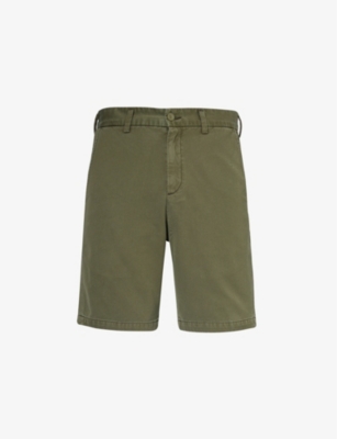 Shop Agolde Men's Moss Vinson Mid-rise Cotton Chino Shorts