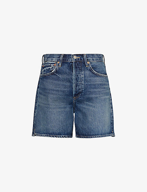 CITIZENS OF HUMANITY: Marlow high-rise recycled-denim shorts