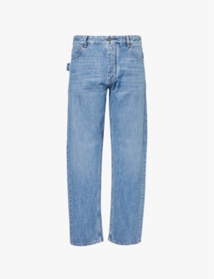 BOTTEGA VENETA: Faded-wash straight-leg denim jeans