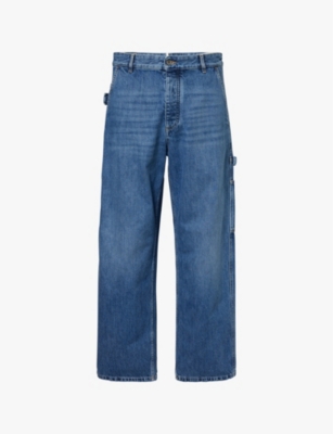 BOTTEGA VENETA: Faded-wash straight-leg high-rise jeans