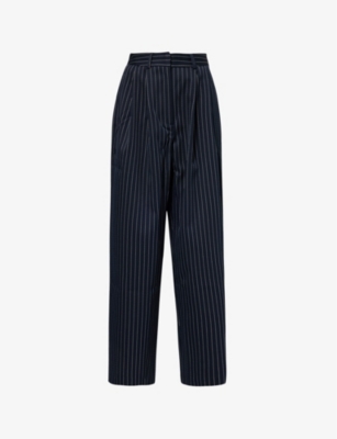 THE FRANKIE SHOP: Ripley wide-leg high-rise woven-blend trousers
