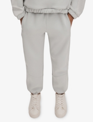 Shop Reiss Maja Elasticated-waist Stretch-woven Jogging Bottoms 4-14 Years In Grey