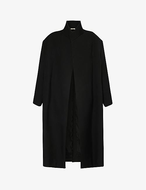 FEAR OF GOD: Relaxed-fit stand-collar wool and cotton-blend coat