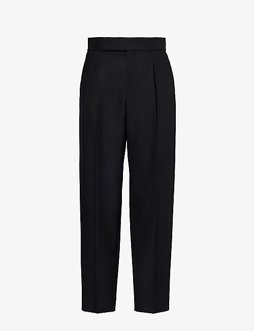 FEAR OF GOD: Relaxed-fit tapered-leg wool trousers