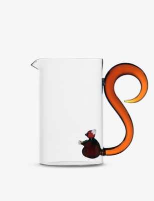 ICHENDORF: Animal Farm squirrel glass pitcher 18cm