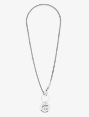 Shop Jean Paul Gaultier Women's Silver 325 Silver-tone Brass Medallion Necklace
