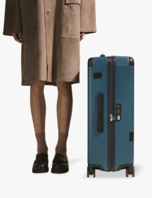 Montblanc Avio Blue #my4810 Medium Polycarbonate Suitcase 67cm In Avio Blue