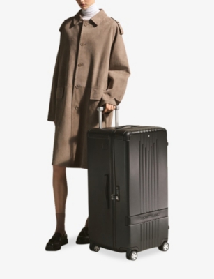 Montblanc Black #my4810 Polycarbonate Trunk Suitcase 67cm In Black