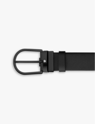 MONTBLANC: Horseshoe-buckle leather belt