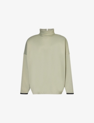 FEAR OF GOD FEAR OF GOD MEN'S PARIS SKY HIGH-NECK COTTON-BLEND JERSEY T-SHIRT 