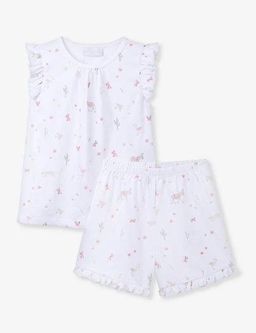 THE LITTLE WHITE COMPANY: Graphic-print organic-cotton set 1-2 years