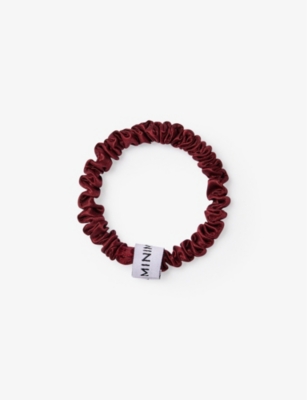 MINIMALISTA: The HYA large mulberry-silk scrunchie pack of three