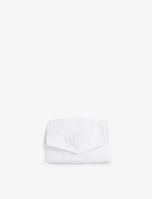 Shop Canada Goose Women's White Mini Brand-patch Woven Bumbag