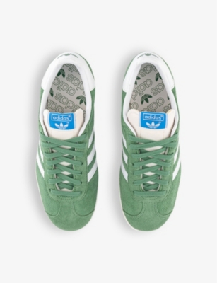 Shop Adidas Originals Adidas Women's Preloved Green White Whi Gazelle Low-top Suede Trainers