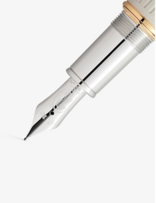 MONTBLANC: Jane Austen Le Fountain 14ct gold-coated precious resin fountain pen