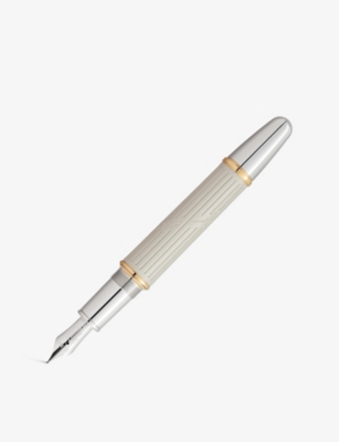 MONTBLANC: Jane Austen Le Fountain 14ct gold-coated precious resin fountain pen