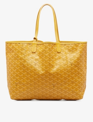 Shop Reselfridges Women's Yellow Pre-loved Goyard Goyardine Saint Louis Canvas Tote Bag