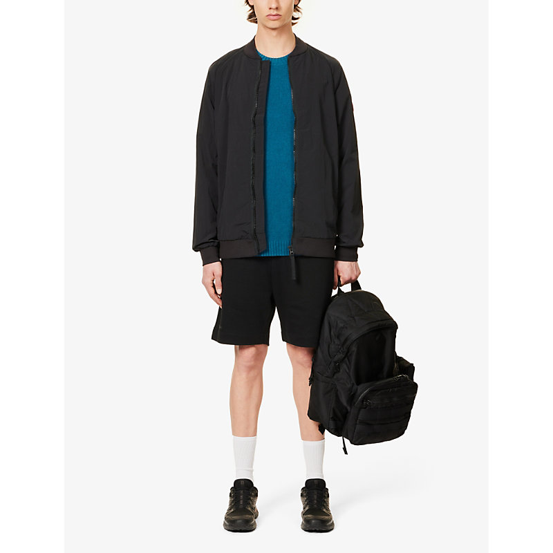 Shop Canada Goose Faber Brand-patch Shell Bomber Jacket In Black
