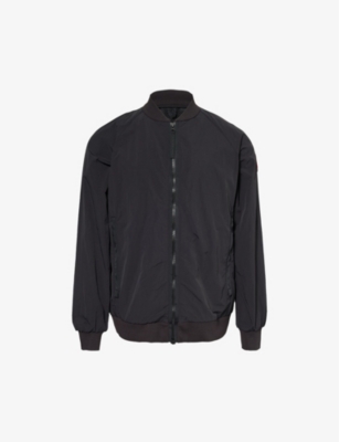 Shop Canada Goose Faber Brand-patch Shell Bomber Jacket In Black