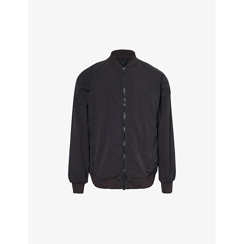 Shop Canada Goose Faber Brand-patch Shell Bomber Jacket In Black