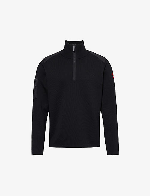 CANADA GOOSE: Stormont logo-embroidered wool knitted jumper