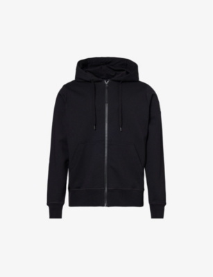 CANADA GOOSE: Huron logo-embroidered zip-up cotton-jersey hoody