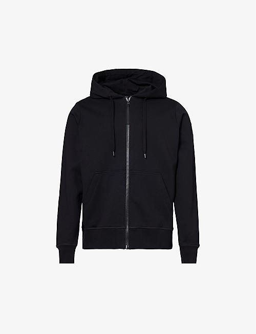 CANADA GOOSE: Huron logo-embroidered zip-up cotton-jersey hoody