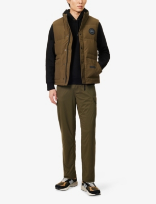 Canada Goose Mens Military Green Killarney Straight-leg Relaxed-fit Shell Trousers In Military Green